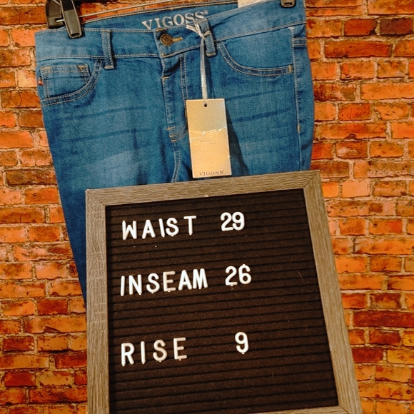 Vigoss - High Rise Super Stretch - Medium Wash Skinny Jeans Juniors size 14 NWT - Picture 14 of 14